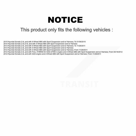 Mpulse Front Left ABS Wheel Speed Sensor For Hyundai Sonata SEN-2ABS2812